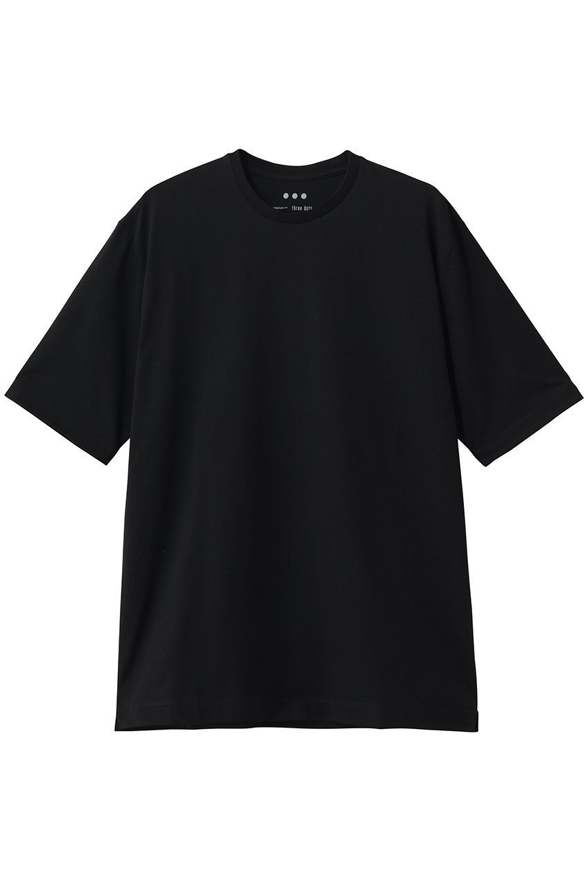 【スリードッツ/three dots / MEN】の【MEN】パウダリーコットン クルーネックTシャツ インテリア・キッズ・メンズ・レディースファッション・服の通販 founy(ファニー) 　ファッション　Fashion　メンズファッション　Fashion for Men　トップス・カットソー　Cut & Sew Tops　メンズシャツ　Shirts　インナー　Innerwear　ショート　Short, Short Length　シンプル　Simple, Minimal　スリーブ　Sleeve, Long Sleeve / Short Sleeve　バランス　Balance, Style Balance　ボトム　Bottoms, Lower Wear　新作・新入荷　New Arrivals / New In　ブラック|ID: prp329100004910331 ipo3291000000036785612