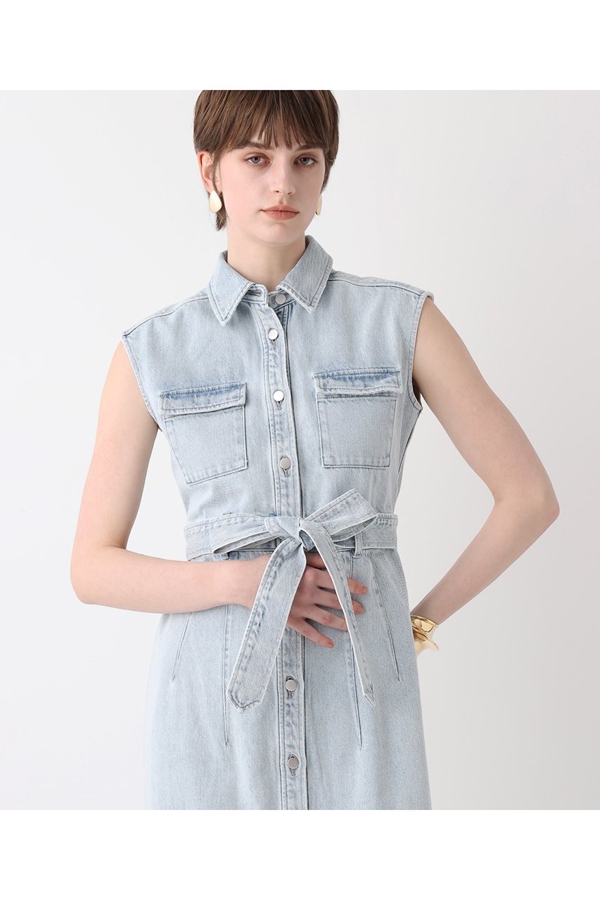 【アルアバイル/allureville】のブリーチデニムワンピース 人気、トレンドファッション・服の通販 founy(ファニー) 　ファッション　Fashion　レディースファッション　Fashion for Women　ワンピース　Dresses　チュニック　Tunic Tops & Dresses　ギャザー　Gathered, Ruffled　コンパクト　Compact, Small Size　シューズ　Shoes, Footwear　チュニック　Tunic, Long Top　デニム　Denim, Jeans Material　ノースリーブ　Sleeveless, No-Sleeve　フェミニン　Feminine, Girly　フラット　Flat, Flat Shoes　フラップ　Flap, Flap Pocket　フロント　Front, Front Design　ポケット　Pocket, Pocket Detail　ロング　Long, Long-Length　おすすめ　Recommended / Our Picks　夏　Summer　エレガント 上品　Elegant　新作・新入荷　New Arrivals / New In　other-8|ID: prp329100004910337 ipo3291000000036785679