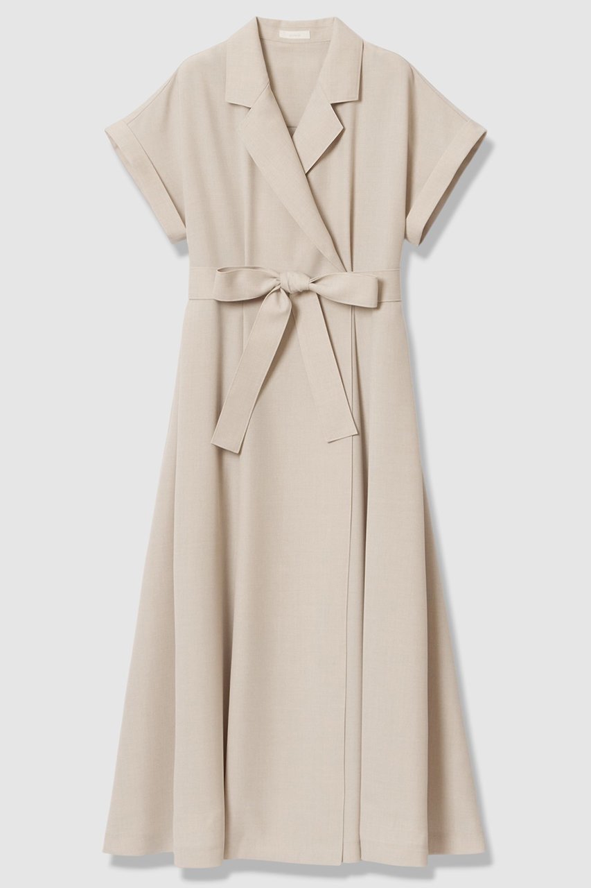 【アルアバイル/allureville】のフレンチスリーブラップワンピース 人気、トレンドファッション・服の通販 founy(ファニー) 　ファッション　Fashion　レディースファッション　Fashion for Women　ワンピース　Dresses　チュニック　Tunic Tops & Dresses　スリーブ　Sleeve, Long Sleeve / Short Sleeve　チュニック　Tunic, Long Top　テーラード　Tailored, Tailored Fit　バランス　Balance, Style Balance　フィット　Fit, Slim Fit　フェミニン　Feminine, Girly　フレア　Flare, Flared　フレンチ　French, French Style　マニッシュ　Mannish, Boyish　ロング　Long, Long-Length　吸水　Absorbent, Quick-Dry　夏　Summer　新作・新入荷　New Arrivals / New In　ビジネス 仕事 通勤　Business / Work / Commuting　 other-1|ID: prp329100004910338 ipo3291000000036785680