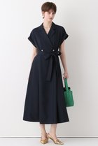 【アルアバイル/allureville】のフレンチスリーブラップワンピース ネイビー|ID: prp329100004910338 ipo3291000000036785682