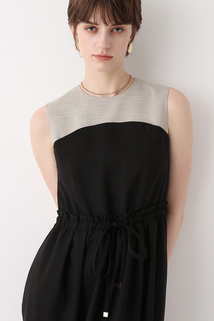 【アルアバイル/allureville】の切替ドロスト Iラインワンピース 人気、トレンドファッション・服の通販 founy(ファニー) 　ファッション　Fashion　レディースファッション　Fashion for Women　ワンピース　Dresses　チュニック　Tunic Tops & Dresses　ジャケット　Jacket, Outerwear　スニーカー　Sneakers, Trainers　チュニック　Tunic, Long Top　デニム　Denim, Jeans Material　ブルゾン　Blouson, Bomber Jacket　リネン　Linen, Linen Fabric　ロング　Long, Long-Length　切替　Switching, Contrast Panel　新作・新入荷　New Arrivals / New In　other-2|ID: prp329100004910339 ipo3291000000036785690