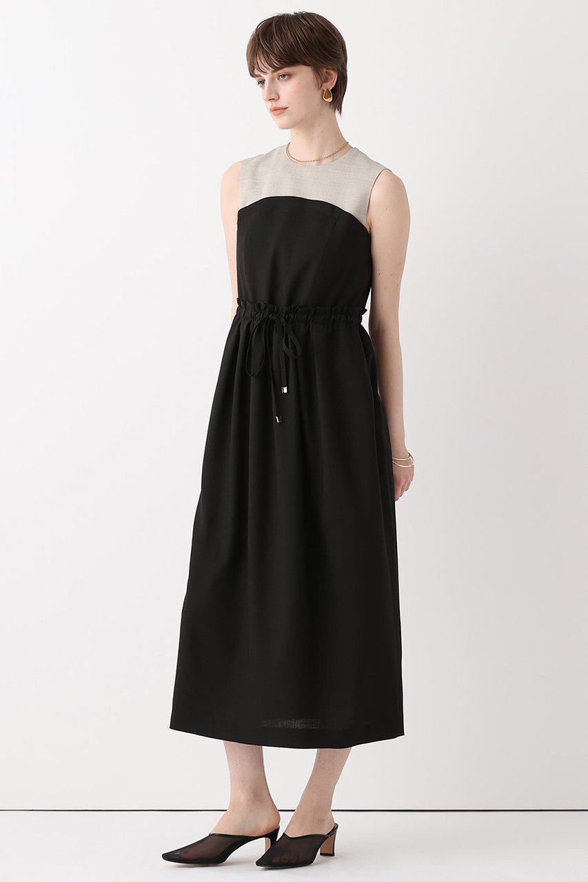 【アルアバイル/allureville】の切替ドロスト Iラインワンピース 人気、トレンドファッション・服の通販 founy(ファニー) 　ファッション　Fashion　レディースファッション　Fashion for Women　ワンピース　Dresses　チュニック　Tunic Tops & Dresses　ジャケット　Jacket, Outerwear　スニーカー　Sneakers, Trainers　チュニック　Tunic, Long Top　デニム　Denim, Jeans Material　ブルゾン　Blouson, Bomber Jacket　リネン　Linen, Linen Fabric　ロング　Long, Long-Length　切替　Switching, Contrast Panel　新作・新入荷　New Arrivals / New In　other-3|ID: prp329100004910339 ipo3291000000036785691