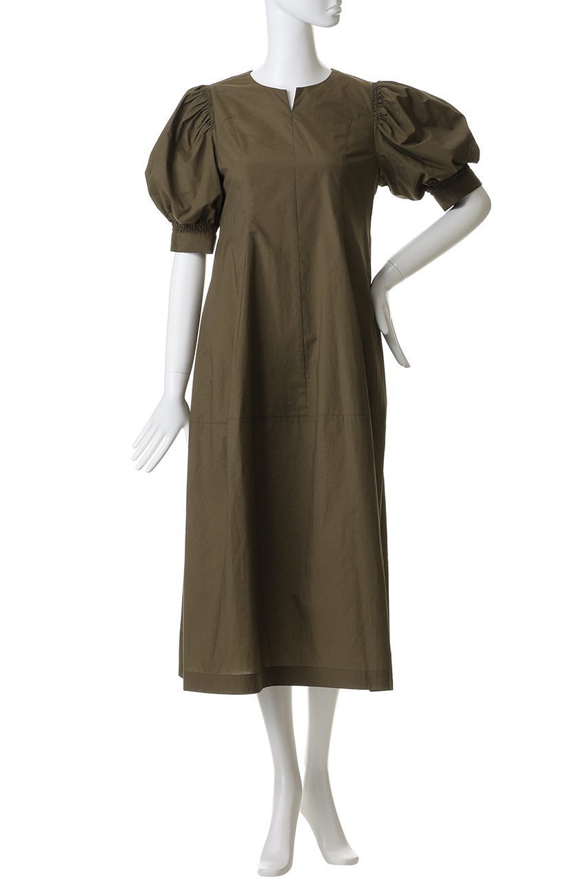 【ランバン オン ブルー/LANVIN en Bleu】のタイプライターパフスリーブワンピース 人気、トレンドファッション・服の通販 founy(ファニー) 　ファッション　Fashion　レディースファッション　Fashion for Women　ワンピース　Dresses　チュニック　Tunic Tops & Dresses　スリーブ　Sleeve, Long Sleeve / Short Sleeve　タイプライター　Typewriter Fabric, Crisp Cotton　チュニック　Tunic, Long Top　フェミニン　Feminine, Girly　ロング　Long, Long-Length　夏　Summer　新作・新入荷　New Arrivals / New In　春　Spring　S/S・春夏　SS, Spring/Summer, Warm Season　other-2|ID: prp329100004910341 ipo3291000000036785706