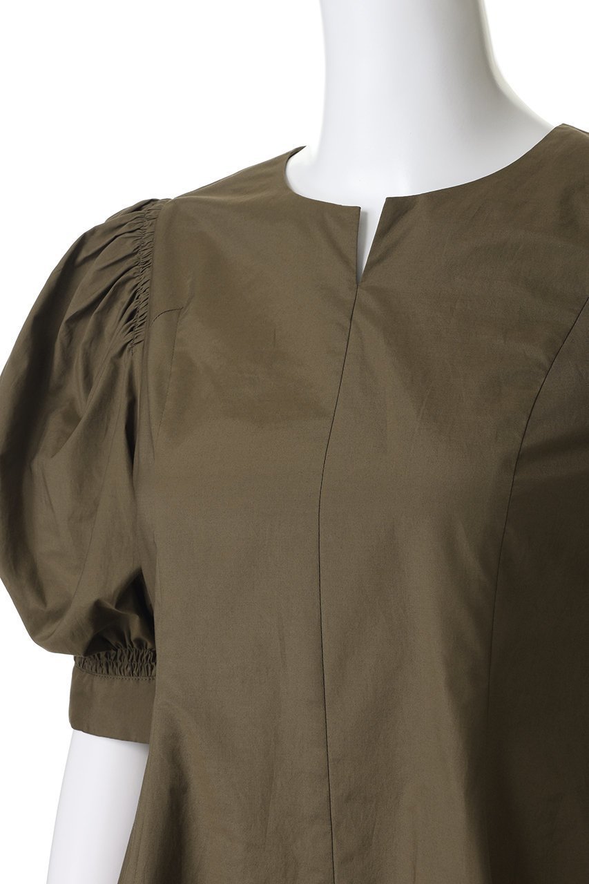 【ランバン オン ブルー/LANVIN en Bleu】のタイプライターパフスリーブワンピース 人気、トレンドファッション・服の通販 founy(ファニー) 　ファッション　Fashion　レディースファッション　Fashion for Women　ワンピース　Dresses　チュニック　Tunic Tops & Dresses　スリーブ　Sleeve, Long Sleeve / Short Sleeve　タイプライター　Typewriter Fabric, Crisp Cotton　チュニック　Tunic, Long Top　フェミニン　Feminine, Girly　ロング　Long, Long-Length　夏　Summer　新作・新入荷　New Arrivals / New In　春　Spring　S/S・春夏　SS, Spring/Summer, Warm Season　other-5|ID: prp329100004910341 ipo3291000000036785709