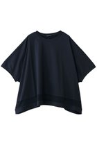 【ミズイロ インド/mizuiro ind】のmesh hem wide P/O プルオーバー navy|ID: prp329100004910343 ipo3291000000036785742