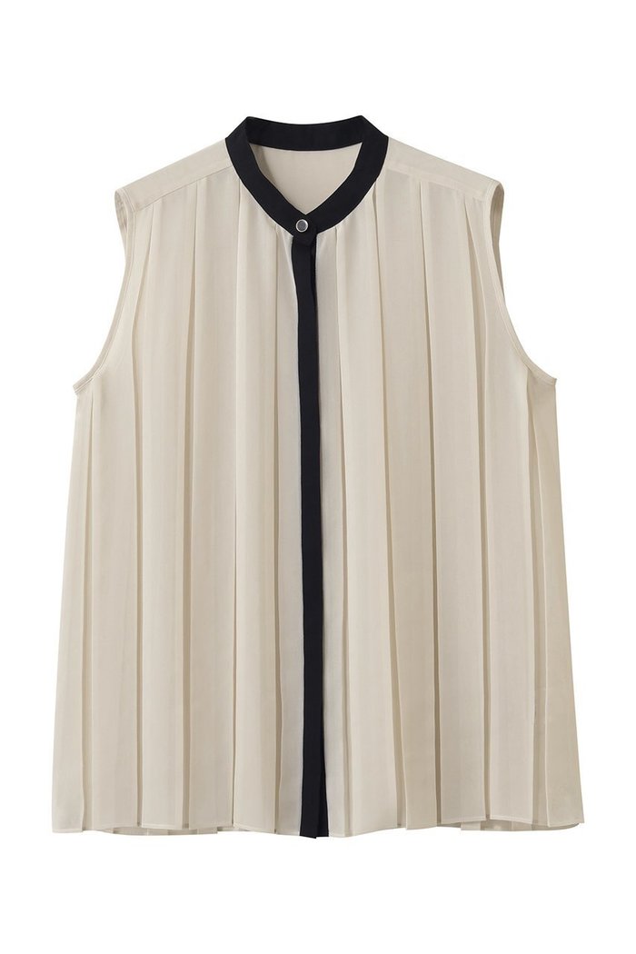 【ティアラ/Tiara】のバイカラープリーツトップス インテリア・キッズ・メンズ・レディースファッション・服の通販 founy(ファニー) https://founy.com/ ファッション Fashion レディースファッション Fashion for Women トップス・カットソー Cut & Sew Tops キャミソール&ノースリーブ Camisoles & Sleeveless Tops シャツ・ブラウス・オフィスカジュアル Elegant Blouses & Button-Ups エアリー Airy Texture シアー Sheer, See-Through ジョーゼット Georgette, Semi-Sheer Fabric ノースリーブ Sleeveless, No-Sleeve パーティ Party, Party Style プリーツ Pleats, Pleated 新作・新入荷 New Arrivals / New In |ID: prp329100004910349 ipo3291000000036785795