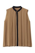 【ティアラ/Tiara】のバイカラープリーツトップス キャメル|ID: prp329100004910349 ipo3291000000036785797