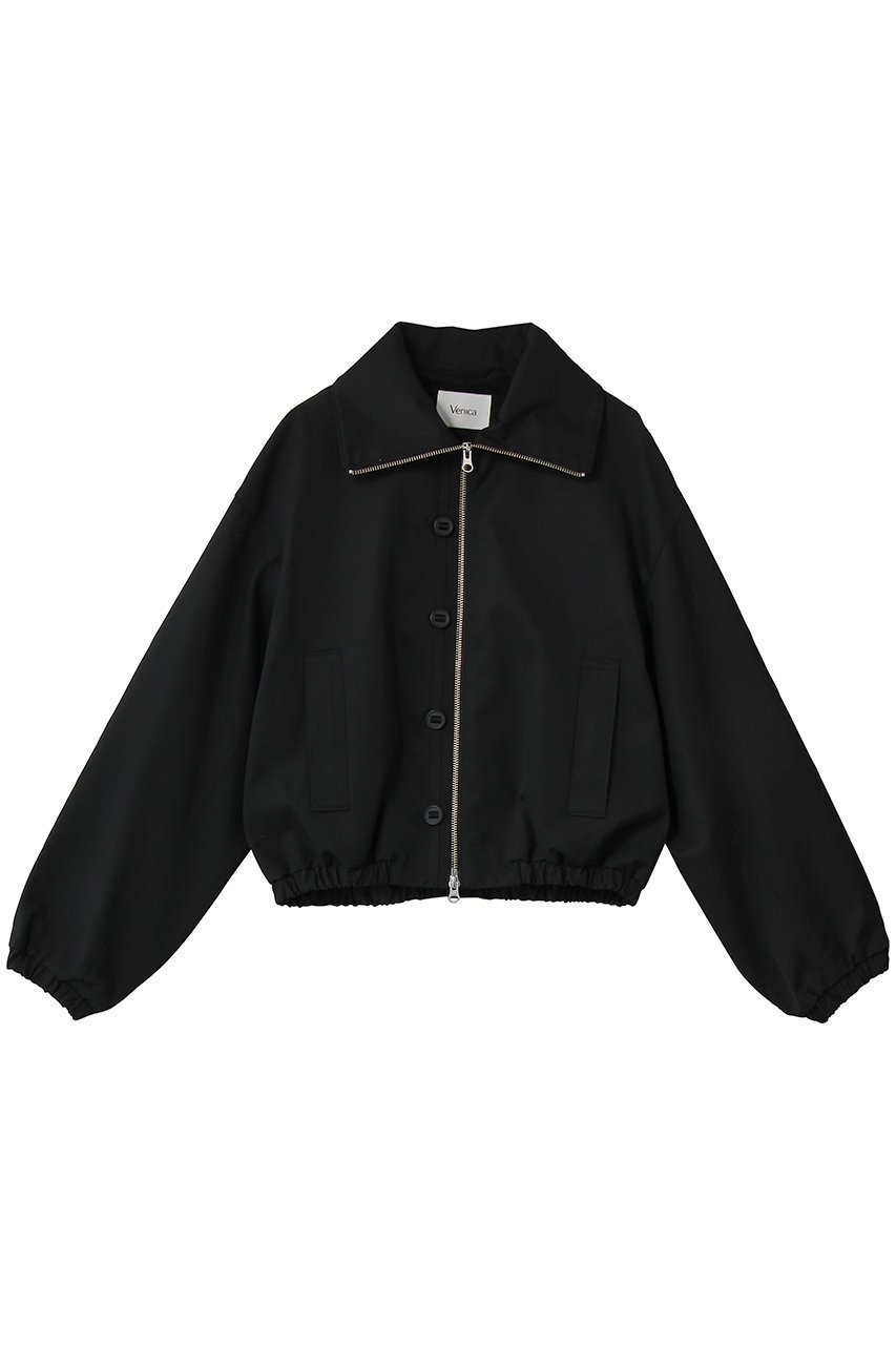 【ヴェニカ/Venica】のLeon Croped work blouson インテリア・キッズ・メンズ・レディースファッション・服の通販 founy(ファニー) 　ファッション　Fashion　レディースファッション　Fashion for Women　アウター　Coat / Outerwear Collection　レディースジャケット・軽アウター　Jackets　ブルゾンジャケット・スポーティアウター　Blouson Jackets　クロップド　Cropped, Short Length　ジャケット　Jacket, Outerwear　スタンド　Stand Collar, Upright Stand　バランス　Balance, Style Balance　フィット　Fit, Slim Fit　ブルゾン　Blouson, Bomber Jacket　ボトム　Bottoms, Lower Wear　ワイド　Wide, Wide Fit　エレガント 上品　Elegant　新作・新入荷　New Arrivals / New In　BLK|ID: prp329100004910350 ipo3291000000036785805