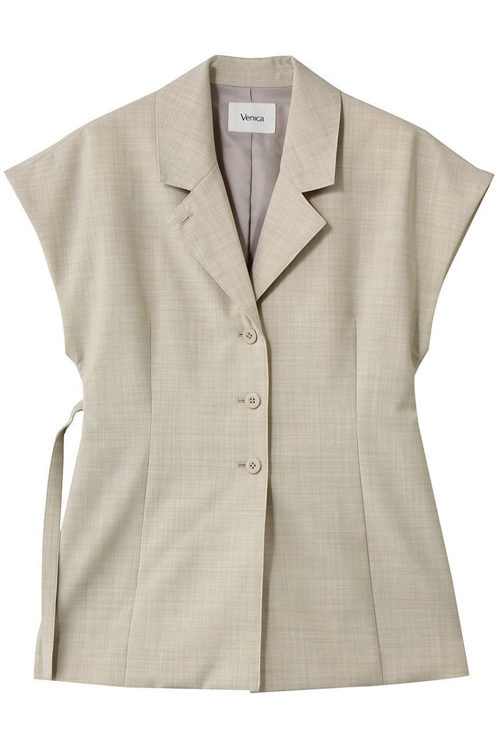 【ヴェニカ/Venica】のJeanne Power sholder shape jacket インテリア・キッズ・メンズ・レディースファッション・服の通販 founy(ファウニー) https://founy.com/ ファッション Fashion レディースファッション Fashion for Women アウター Coat / Outerwear Collection レディースジャケット・軽アウター Jackets シェイプ Shape, Slim Fit ショルダー Shoulder, Shoulder Strap ジャケット Jacket, Outerwear フォルム Silhouette, Form ベスト Vest, Waistcoat マニッシュ Mannish, Boyish 夏 Summer 春 Spring S/S・春夏 SS, Spring/Summer, Warm Season |ID: prp329100004910351 ipo3291000000036785813