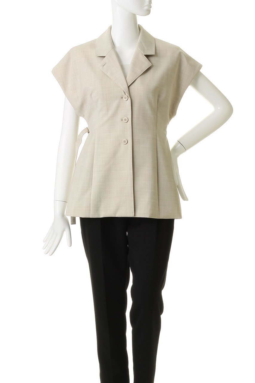 【ヴェニカ/Venica】のJeanne Power sholder shape jacket 人気、トレンドファッション・服の通販 founy(ファニー) 　ファッション　Fashion　レディースファッション　Fashion for Women　アウター　Coat / Outerwear Collection　レディースジャケット・軽アウター　Jackets　シェイプ　Shape, Slim Fit　ショルダー　Shoulder, Shoulder Strap　ジャケット　Jacket, Outerwear　フォルム　Silhouette, Form　ベスト　Vest, Waistcoat　マニッシュ　Mannish, Boyish　夏　Summer　新作・新入荷　New Arrivals / New In　春　Spring　S/S・春夏　SS, Spring/Summer, Warm Season　other-2|ID: prp329100004910351 ipo3291000000036785816