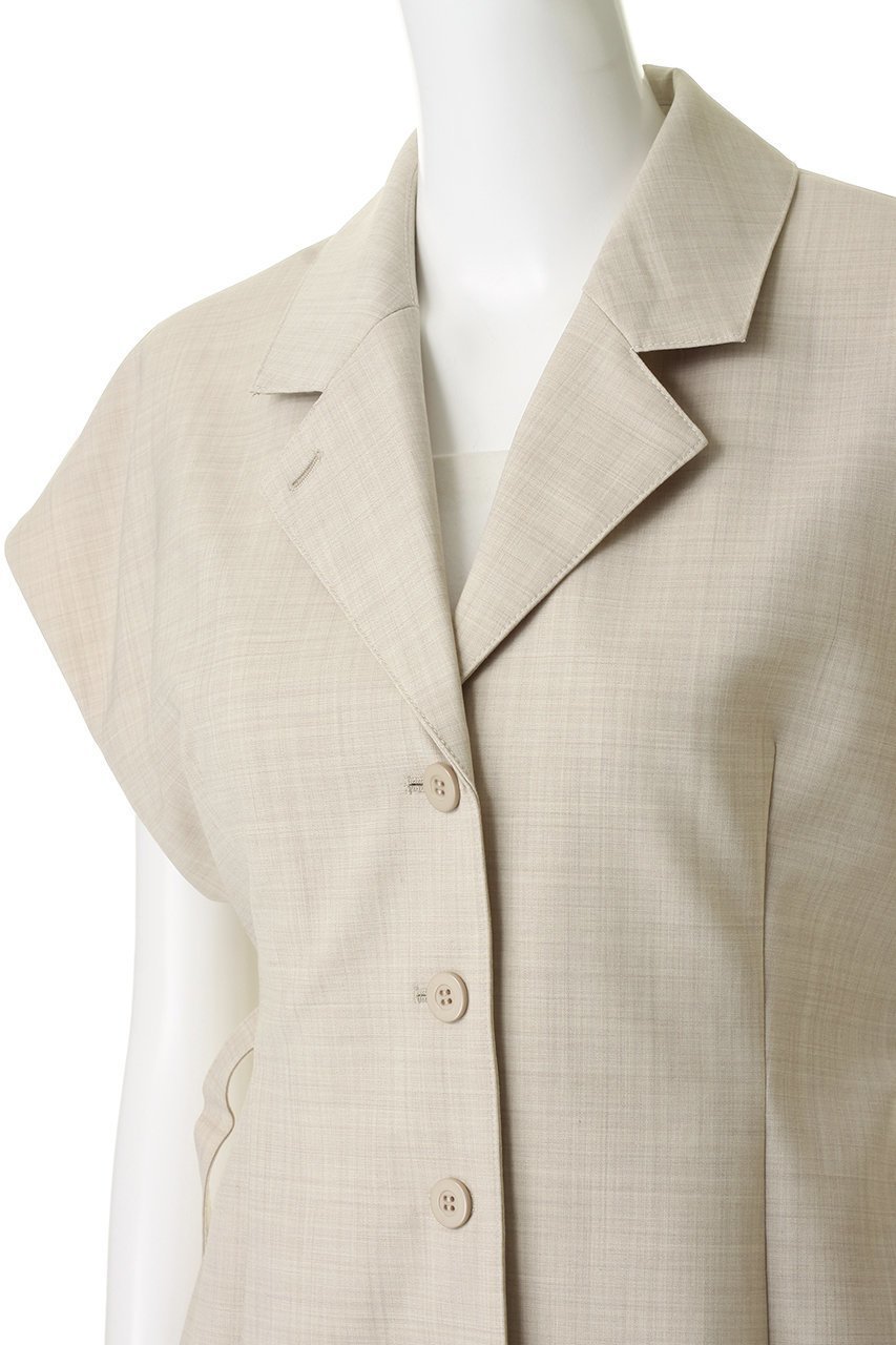 【ヴェニカ/Venica】のJeanne Power sholder shape jacket 人気、トレンドファッション・服の通販 founy(ファニー) 　ファッション　Fashion　レディースファッション　Fashion for Women　アウター　Coat / Outerwear Collection　レディースジャケット・軽アウター　Jackets　シェイプ　Shape, Slim Fit　ショルダー　Shoulder, Shoulder Strap　ジャケット　Jacket, Outerwear　フォルム　Silhouette, Form　ベスト　Vest, Waistcoat　マニッシュ　Mannish, Boyish　夏　Summer　新作・新入荷　New Arrivals / New In　春　Spring　S/S・春夏　SS, Spring/Summer, Warm Season　other-5|ID: prp329100004910351 ipo3291000000036785819