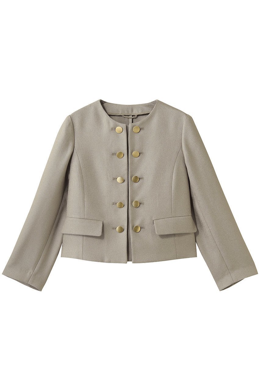 【アナイ/ANAYI】のバスケットノーカラーダブルジャケット インテリア・キッズ・メンズ・レディースファッション・服の通販 founy(ファニー) 　ファッション　Fashion　レディースファッション　Fashion for Women　アウター　Coat / Outerwear Collection　レディースジャケット・軽アウター　Jackets　エレガント 上品　Elegant　オケージョン　Occasion Wear　ジャケット　Jacket, Outerwear　バスケット　Basket, Basket Bag　パーティ　Party, Party Style　新作・新入荷　New Arrivals / New In　モカ|ID: prp329100004910355 ipo3291000000036785850