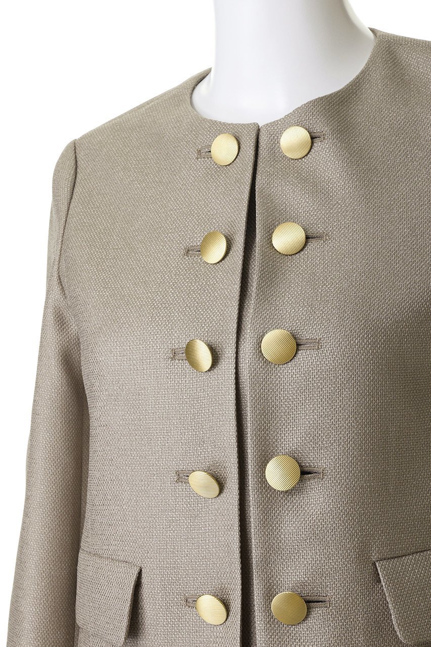 【アナイ/ANAYI】のバスケットノーカラーダブルジャケット 人気、トレンドファッション・服の通販 founy(ファニー) 　ファッション　Fashion　レディースファッション　Fashion for Women　アウター　Coat / Outerwear Collection　レディースジャケット・軽アウター　Jackets　エレガント 上品　Elegant　オケージョン　Occasion Wear　ジャケット　Jacket, Outerwear　バスケット　Basket, Basket Bag　パーティ　Party, Party Style　新作・新入荷　New Arrivals / New In　other-5|ID: prp329100004910355 ipo3291000000036785854