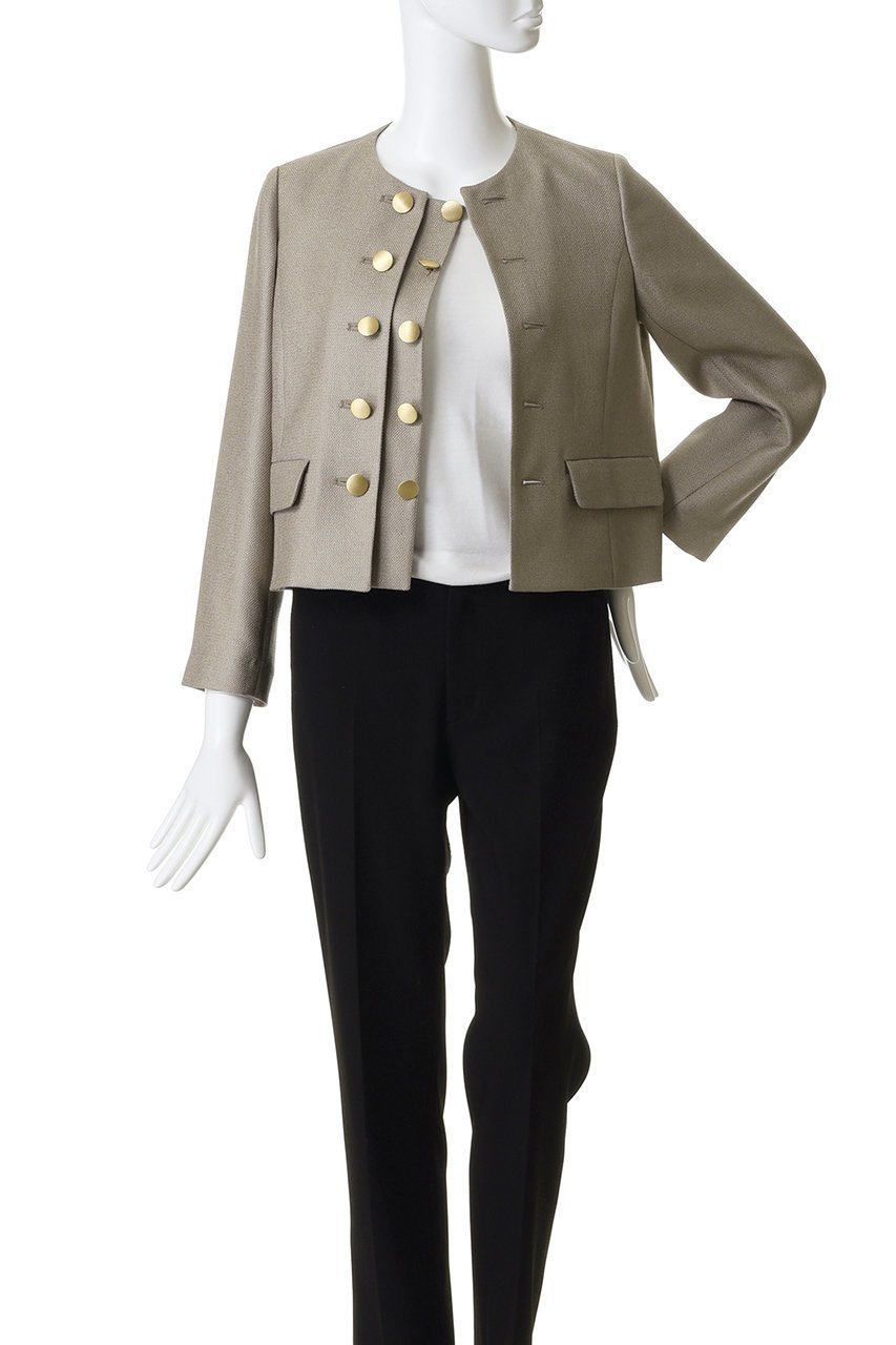 【アナイ/ANAYI】のバスケットノーカラーダブルジャケット 人気、トレンドファッション・服の通販 founy(ファニー) 　ファッション　Fashion　レディースファッション　Fashion for Women　アウター　Coat / Outerwear Collection　レディースジャケット・軽アウター　Jackets　エレガント 上品　Elegant　オケージョン　Occasion Wear　ジャケット　Jacket, Outerwear　バスケット　Basket, Basket Bag　パーティ　Party, Party Style　新作・新入荷　New Arrivals / New In　other-7|ID: prp329100004910355 ipo3291000000036785856