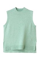 【ランバン オン ブルー/LANVIN en Bleu】のメランジノースリーブニット グリーン|ID:prp329100004910361