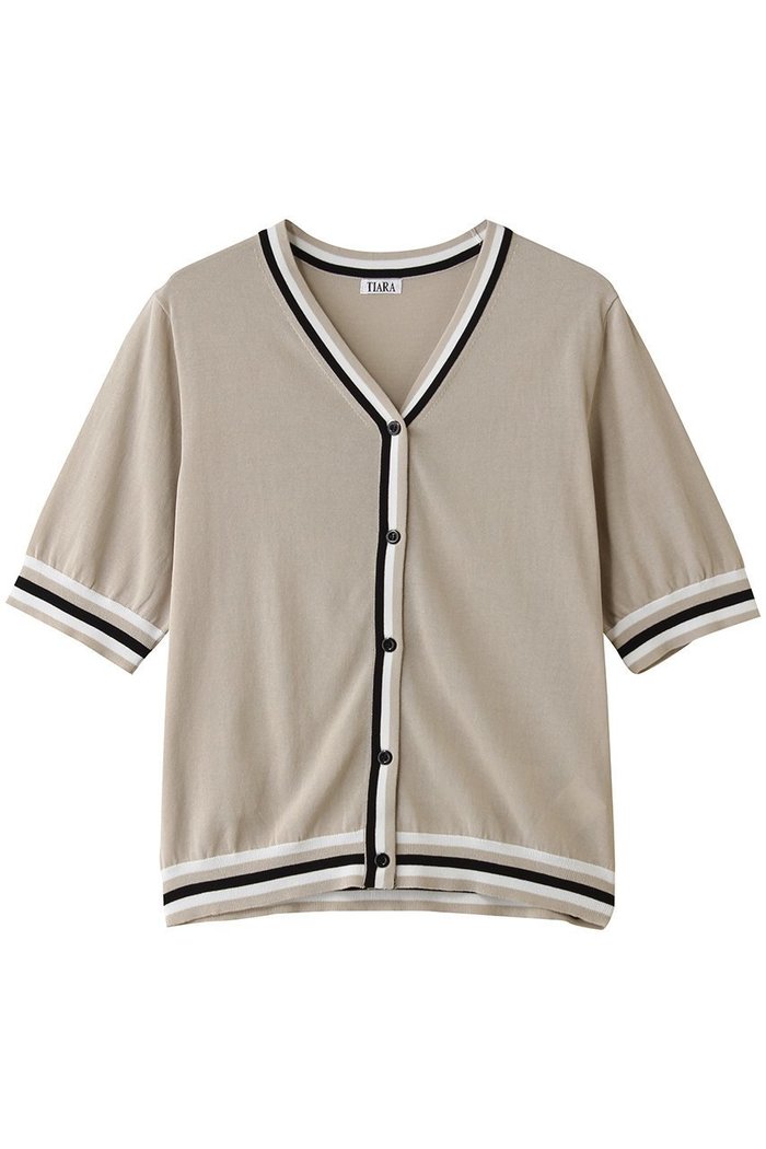 【ティアラ/Tiara】のトリプルラインカーディガン インテリア・キッズ・メンズ・レディースファッション・服の通販 founy(ファニー) https://founy.com/ ファッション Fashion レディースファッション Fashion for Women トップス・カットソー Cut & Sew Tops ニット Knit Tops & Sweaters カーディガン・羽織り Layered Style Cardigans おすすめ Recommended / Our Picks カーディガン Cardigan, Knitwear シンプル Simple, Minimal パープル Purple, Violet 半袖 Short Sleeve, Half Sleeve 夏 Summer 新作・新入荷 New Arrivals / New In |ID: prp329100004910362 ipo3291000000036785904