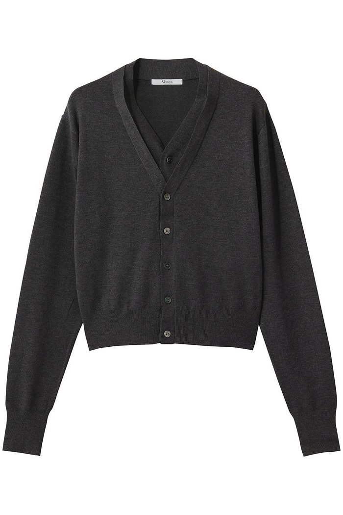【ヴェニカ/Venica】のDouble collar knit cardigan インテリア・キッズ・メンズ・レディースファッション・服の通販 founy(ファウニー) https://founy.com/ ファッション Fashion レディースファッション Fashion for Women トップス・カットソー Cut & Sew Tops ニット Knit Tops & Sweaters カーディガン・羽織り Layered Style Cardigans カーディガン Cardigan, Knitwear クロップド Cropped, Short Length シンプル Simple, Minimal トレンド Trend, Trending Now |ID: prp329100004910364 ipo3291000000036785920