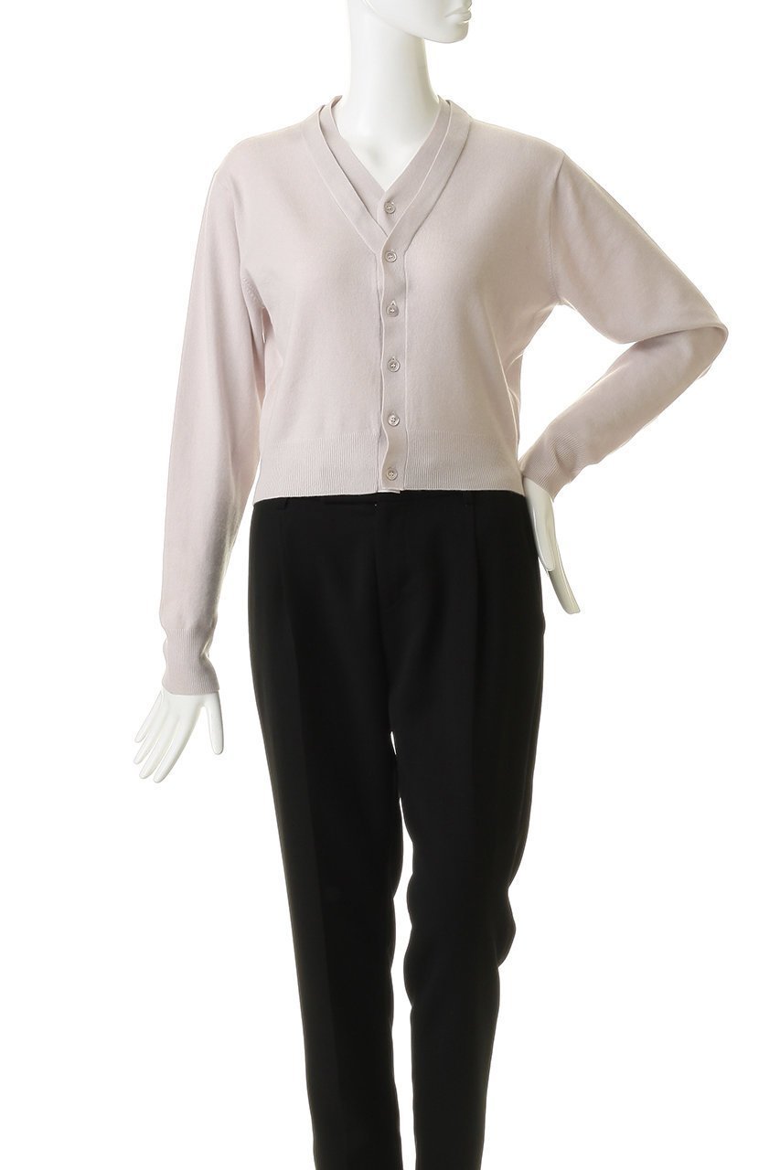 【ヴェニカ/Venica】のDouble collar knit cardigan 人気、トレンドファッション・服の通販 founy(ファニー) 　ファッション　Fashion　レディースファッション　Fashion for Women　トップス・カットソー　Cut & Sew Tops　ニット　Knit Tops & Sweaters　カーディガン・羽織り　Layered Style Cardigans　カーディガン　Cardigan, Knitwear　クロップド　Cropped, Short Length　シンプル　Simple, Minimal　トレンド　Trend, Trending Now　新作・新入荷　New Arrivals / New In　other-2|ID: prp329100004910364 ipo3291000000036785924