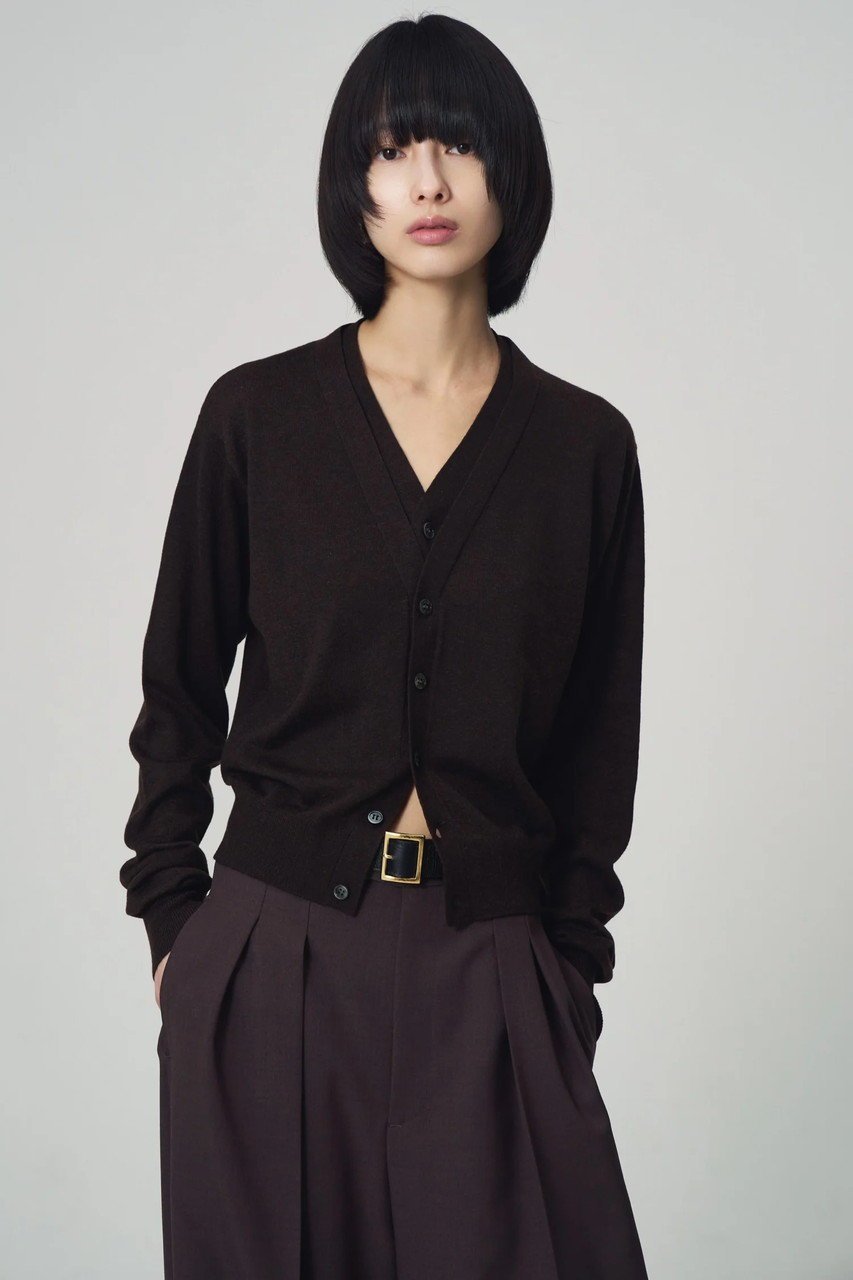 【ヴェニカ/Venica】のDouble collar knit cardigan 人気、トレンドファッション・服の通販 founy(ファニー) 　ファッション　Fashion　レディースファッション　Fashion for Women　トップス・カットソー　Cut & Sew Tops　ニット　Knit Tops & Sweaters　カーディガン・羽織り　Layered Style Cardigans　カーディガン　Cardigan, Knitwear　クロップド　Cropped, Short Length　シンプル　Simple, Minimal　トレンド　Trend, Trending Now　新作・新入荷　New Arrivals / New In　other-7|ID: prp329100004910364 ipo3291000000036785929