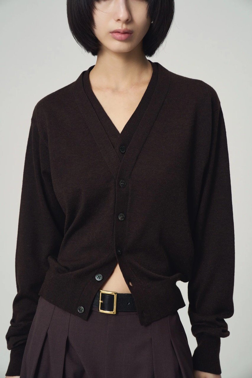 【ヴェニカ/Venica】のDouble collar knit cardigan 人気、トレンドファッション・服の通販 founy(ファニー) 　ファッション　Fashion　レディースファッション　Fashion for Women　トップス・カットソー　Cut & Sew Tops　ニット　Knit Tops & Sweaters　カーディガン・羽織り　Layered Style Cardigans　カーディガン　Cardigan, Knitwear　クロップド　Cropped, Short Length　シンプル　Simple, Minimal　トレンド　Trend, Trending Now　新作・新入荷　New Arrivals / New In　other-8|ID: prp329100004910364 ipo3291000000036785930