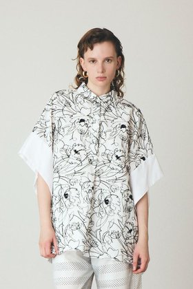 【ジュン オカモト/JUN OKAMOTO】のフラワーエンブロイダリー ドッキング トップス 大人の最旬トレンドファッション＆コーディネート founy(ファウニー) ファッション Fashion レディースファッション Fashion for Women トップス・カットソー Cut & Sew Tops シャツ・ブラウス・オフィスカジュアル Elegant Blouses & Button-Ups ロングTシャツ・Tシャツ Longline T-Shirts & Tees カットソー・ベーシックTシャツ Cut-and-Sewn Tops / Stretch Tees & Basics おすすめ Recommended / Our Picks カットソー Cut and Sewn Top ショート Short, Short Length スリーブ Sleeve, Long Sleeve / Short Sleeve ドッキング Docking, Mixed Material フラワー Flower, Floral ブロード Broadcloth, Fine Cotton メンズ Men's, Menswear モチーフ Motif, Design Theme |ID:prp329100004910438