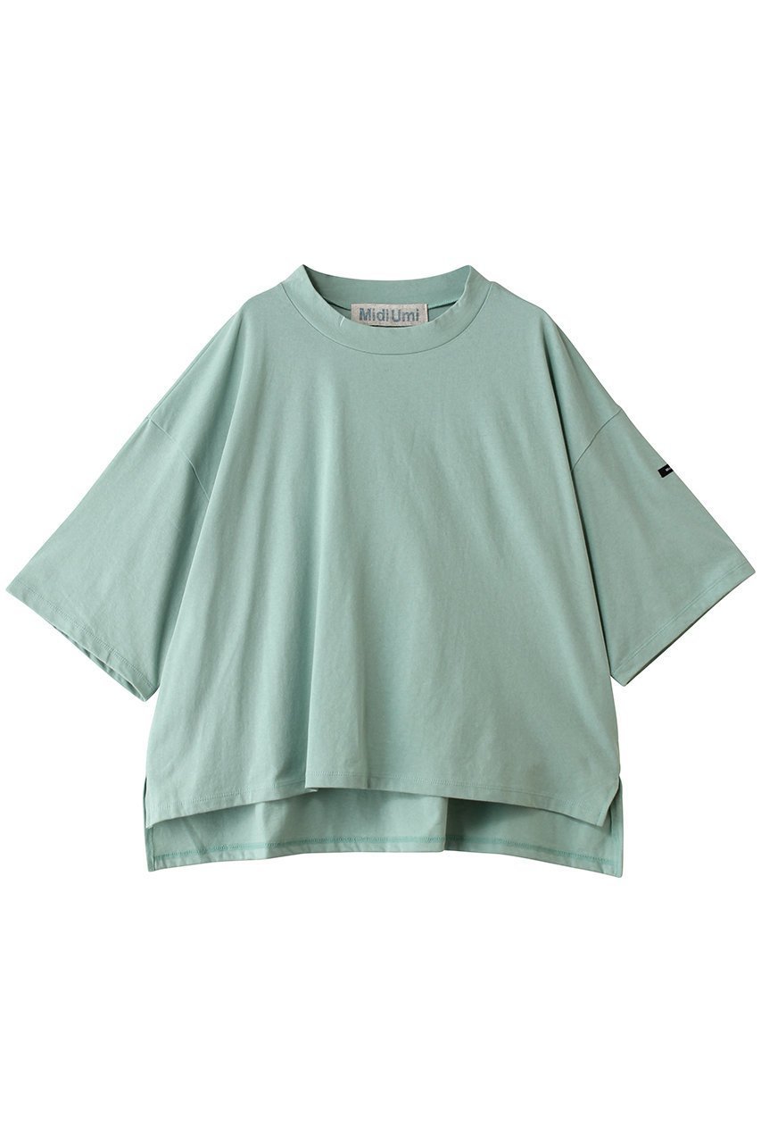 【ミディウミ/MidiUmi】のmock neck wide PO プルオーバー インテリア・キッズ・メンズ・レディースファッション・服の通販 founy(ファニー) 　ファッション　Fashion　レディースファッション　Fashion for Women　トップス・カットソー　Cut & Sew Tops　シャツ・ブラウス・オフィスカジュアル　Elegant Blouses & Button-Ups　ロングTシャツ・Tシャツ　Longline T-Shirts & Tees　カジュアルプルオーバー・ニットトップス　Pullovers & Knit Tops / Casual Pullovers　カットソー・ベーシックTシャツ　Cut-and-Sewn Tops / Stretch Tees & Basics　シンプル　Simple, Minimal　スリット　Slit, Slit Detail　スリーブ　Sleeve, Long Sleeve / Short Sleeve　モックネック　Mock Neck, Short Turtleneck　ロング　Long, Long-Length　ワイド　Wide, Wide Fit　定番　Standard, Basic Item　新作・新入荷　New Arrivals / New In　green|ID: prp329100004910439 ipo3291000000036790007