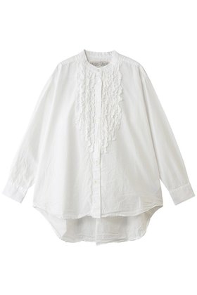 【ミディウミ/MidiUmi】のfront frill shirt シャツ 人気、トレンドファッション・服の通販 founy(ファニー) ファッション Fashion レディースファッション Fashion for Women トップス・カットソー Cut & Sew Tops シャツ・ブラウス・オフィスカジュアル Elegant Blouses & Button-Ups コンビ Combo, Combination Style シンプル Simple, Minimal スリーブ Sleeve, Long Sleeve / Short Sleeve フェミニン Feminine, Girly フリル Frill, Ruffle ボトム Bottoms, Lower Wear ロング Long, Long-Length エレガント 上品 Elegant 新作・新入荷 New Arrivals / New In |ID:prp329100004910448