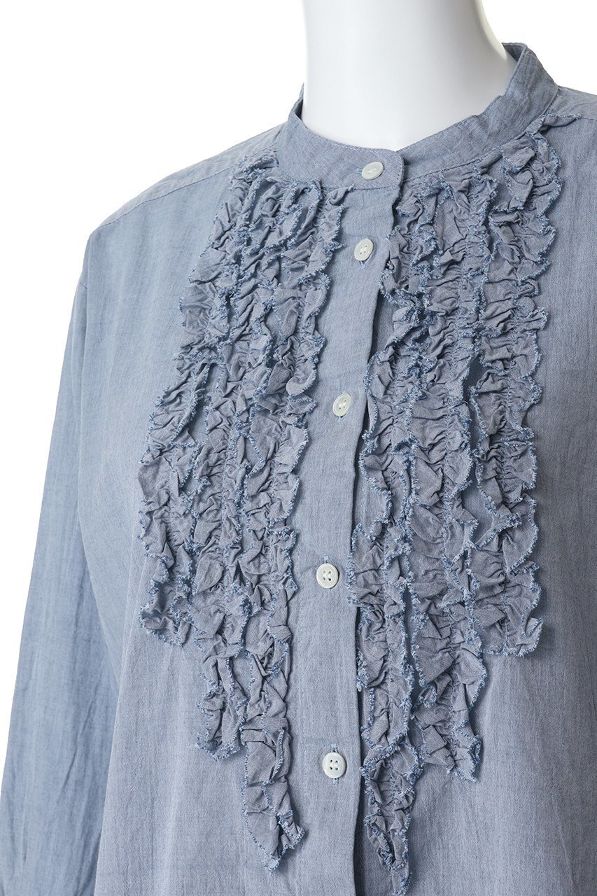 【ミディウミ/MidiUmi】のfront frill shirt シャツ 人気、トレンドファッション・服の通販 founy(ファニー) 　ファッション　Fashion　レディースファッション　Fashion for Women　トップス・カットソー　Cut & Sew Tops　シャツ・ブラウス・オフィスカジュアル　Elegant Blouses & Button-Ups　コンビ　Combo, Combination Style　シンプル　Simple, Minimal　スリーブ　Sleeve, Long Sleeve / Short Sleeve　フェミニン　Feminine, Girly　フリル　Frill, Ruffle　ボトム　Bottoms, Lower Wear　ロング　Long, Long-Length　エレガント 上品　Elegant　新作・新入荷　New Arrivals / New In　other-5|ID: prp329100004910448 ipo3291000000036790077