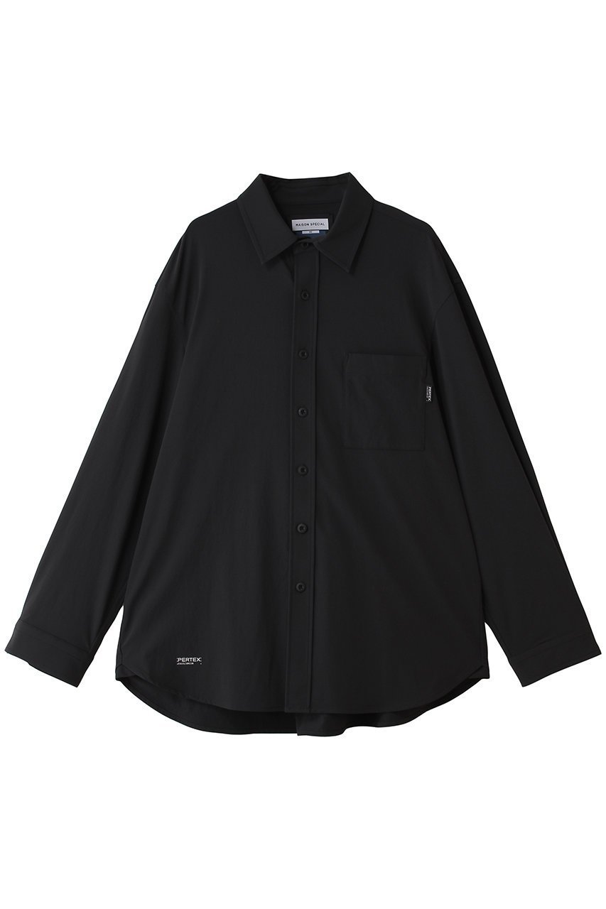 【メゾンスペシャル/MAISON SPECIAL】の【UNISEX】PERTEX レギュラーカラーL/Sシャツ インテリア・キッズ・メンズ・レディースファッション・服の通販 founy(ファニー) 　ファッション　Fashion　レディースファッション　Fashion for Women　トップス・カットソー　Cut & Sew Tops　シャツ・ブラウス・オフィスカジュアル　Elegant Blouses & Button-Ups　ユニセックス　Unisex, Genderless　アウトドア　Outdoor Clothing　シンプル　Simple, Minimal　ストレッチ　Stretch, Stretchy Fabric　スリーブ　Sleeve, Long Sleeve / Short Sleeve　レギュラー　Regular, Standard Fit　ロング　Long, Long-Length　新作・新入荷　New Arrivals / New In　長袖　Long Sleeve, Full Sleeve　BLK(ブラック)|ID: prp329100004910449 ipo3291000000036790079