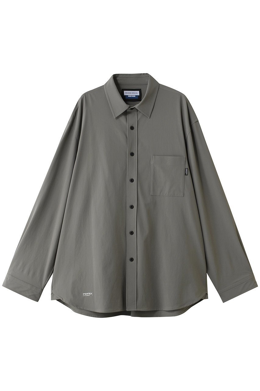 【メゾンスペシャル/MAISON SPECIAL】の【UNISEX】PERTEX レギュラーカラーL/Sシャツ インテリア・キッズ・メンズ・レディースファッション・服の通販 founy(ファニー) 　ファッション　Fashion　レディースファッション　Fashion for Women　トップス・カットソー　Cut & Sew Tops　シャツ・ブラウス・オフィスカジュアル　Elegant Blouses & Button-Ups　ユニセックス　Unisex, Genderless　アウトドア　Outdoor Clothing　シンプル　Simple, Minimal　ストレッチ　Stretch, Stretchy Fabric　スリーブ　Sleeve, Long Sleeve / Short Sleeve　レギュラー　Regular, Standard Fit　ロング　Long, Long-Length　新作・新入荷　New Arrivals / New In　長袖　Long Sleeve, Full Sleeve　GRY(グレー)|ID: prp329100004910449 ipo3291000000036790082