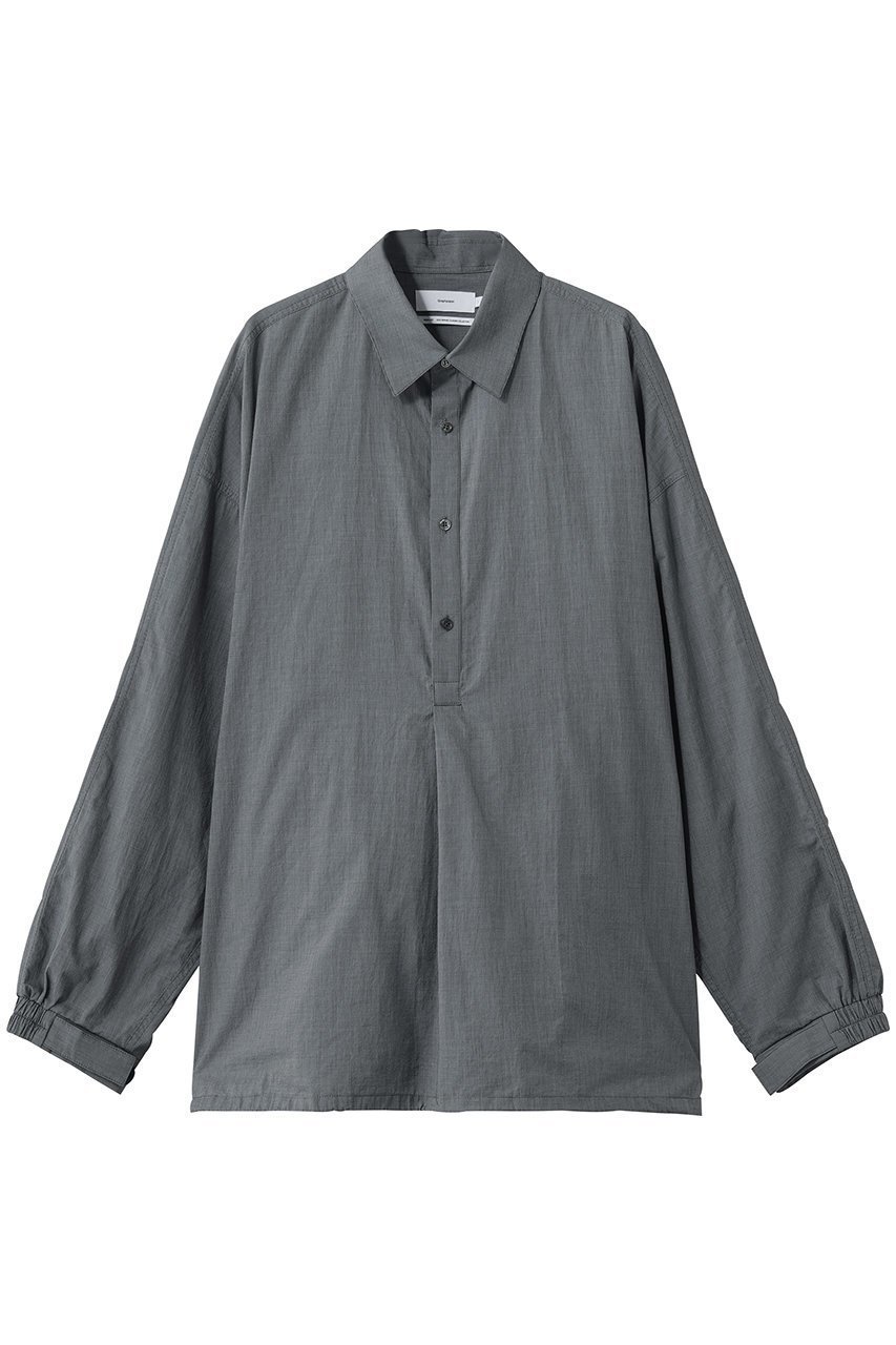 【グラフペーパー/Graphpaper】の【UNISEX】Seersucker Pullover Shirt インテリア・キッズ・メンズ・レディースファッション・服の通販 founy(ファニー) 　ファッション　Fashion　レディースファッション　Fashion for Women　トップス・カットソー　Cut & Sew Tops　シャツ・ブラウス・オフィスカジュアル　Elegant Blouses & Button-Ups　カジュアルプルオーバー・ニットトップス　Pullovers & Knit Tops / Casual Pullovers　ユニセックス　Unisex, Genderless　スポーティ　Sporty, Casual Athletic　スリーブ　Sleeve, Long Sleeve / Short Sleeve　フォルム　Silhouette, Form　ロング　Long, Long-Length　夏　Summer　新作・新入荷　New Arrivals / New In　GRAY|ID: prp329100004910453 ipo3291000000036790115