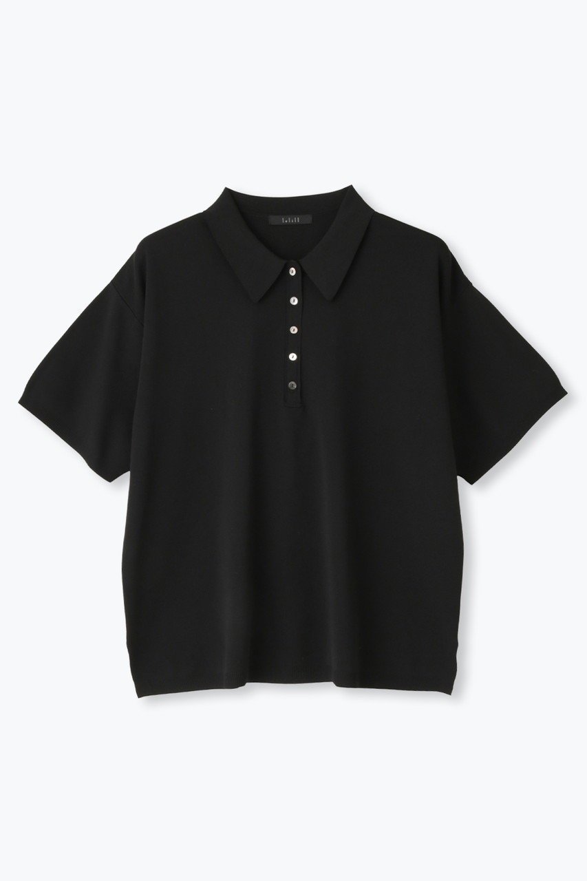 【レリル/lelill】のハイテク ニットポロシャツ インテリア・キッズ・メンズ・レディースファッション・服の通販 founy(ファニー) 　ファッション　Fashion　レディースファッション　Fashion for Women　トップス・カットソー　Cut & Sew Tops　ニット　Knit Tops & Sweaters　シャツ・ブラウス・オフィスカジュアル　Elegant Blouses & Button-Ups　ポロシャツ・きれいめカジュアル　Smart-Casual Polo Tops　スタンダード　Standard, Basic　スリーブ　Sleeve, Long Sleeve / Short Sleeve　ポロシャツ　Polo Shirt, Collared Tee　ロング　Long, Long-Length　ビジネス 仕事 通勤　Business / Work / Commuting　新作・新入荷　New Arrivals / New In　ブラック|ID: prp329100004910457 ipo3291000000036790147