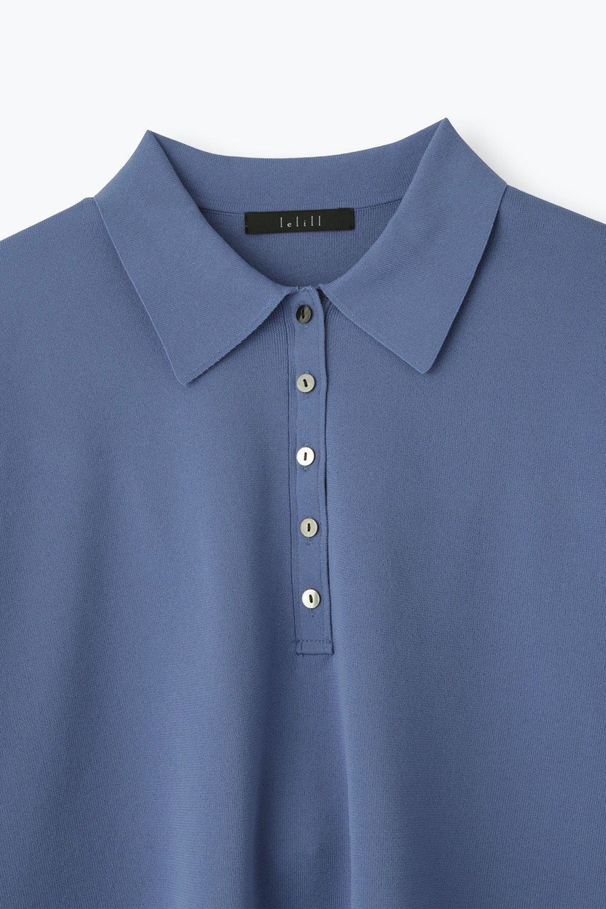 【レリル/lelill】のハイテク ニットポロシャツ 人気、トレンドファッション・服の通販 founy(ファニー) 　ファッション　Fashion　レディースファッション　Fashion for Women　トップス・カットソー　Cut & Sew Tops　ニット　Knit Tops & Sweaters　シャツ・ブラウス・オフィスカジュアル　Elegant Blouses & Button-Ups　ポロシャツ・きれいめカジュアル　Smart-Casual Polo Tops　スタンダード　Standard, Basic　スリーブ　Sleeve, Long Sleeve / Short Sleeve　ポロシャツ　Polo Shirt, Collared Tee　ロング　Long, Long-Length　ビジネス 仕事 通勤　Business / Work / Commuting　新作・新入荷　New Arrivals / New In　other-3|ID: prp329100004910457 ipo3291000000036790152