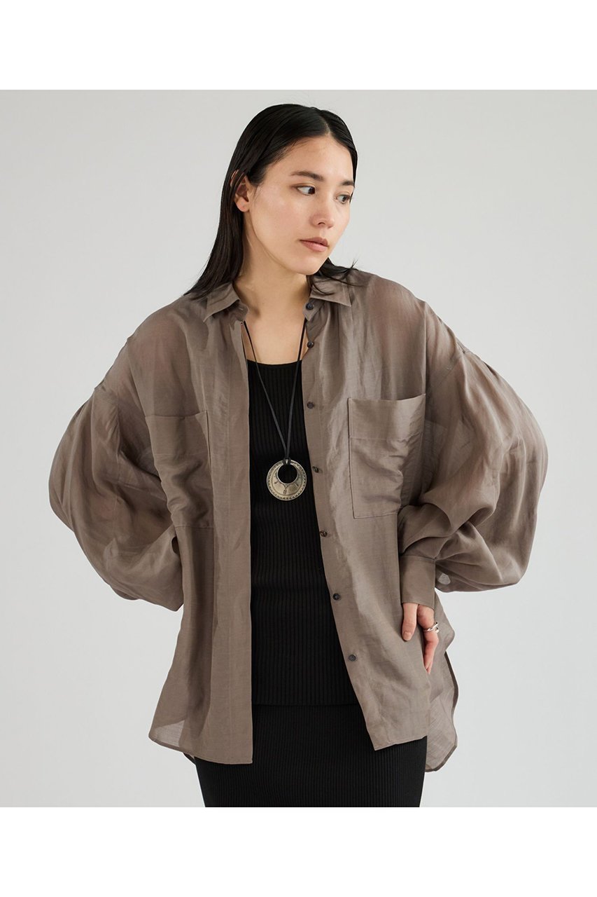 【カオス/Chaos】のランフォートブラウス インテリア・キッズ・メンズ・レディースファッション・服の通販 founy(ファニー) 　ファッション　Fashion　レディースファッション　Fashion for Women　トップス・カットソー　Cut & Sew Tops　シャツ・ブラウス・オフィスカジュアル　Elegant Blouses & Button-Ups　スリーブ　Sleeve, Long Sleeve / Short Sleeve　フォルム　Silhouette, Form　ロング　Long, Long-Length　新作・新入荷　New Arrivals / New In　モカ|ID: prp329100004910460 ipo3291000000036790165