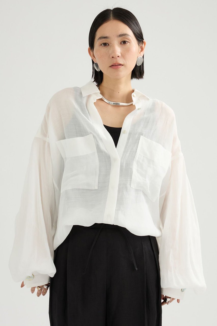 【カオス/Chaos】のランフォートブラウス 人気、トレンドファッション・服の通販 founy(ファニー) 　ファッション　Fashion　レディースファッション　Fashion for Women　トップス・カットソー　Cut & Sew Tops　シャツ・ブラウス・オフィスカジュアル　Elegant Blouses & Button-Ups　スリーブ　Sleeve, Long Sleeve / Short Sleeve　フォルム　Silhouette, Form　ロング　Long, Long-Length　新作・新入荷　New Arrivals / New In　other-2|ID: prp329100004910460 ipo3291000000036790166