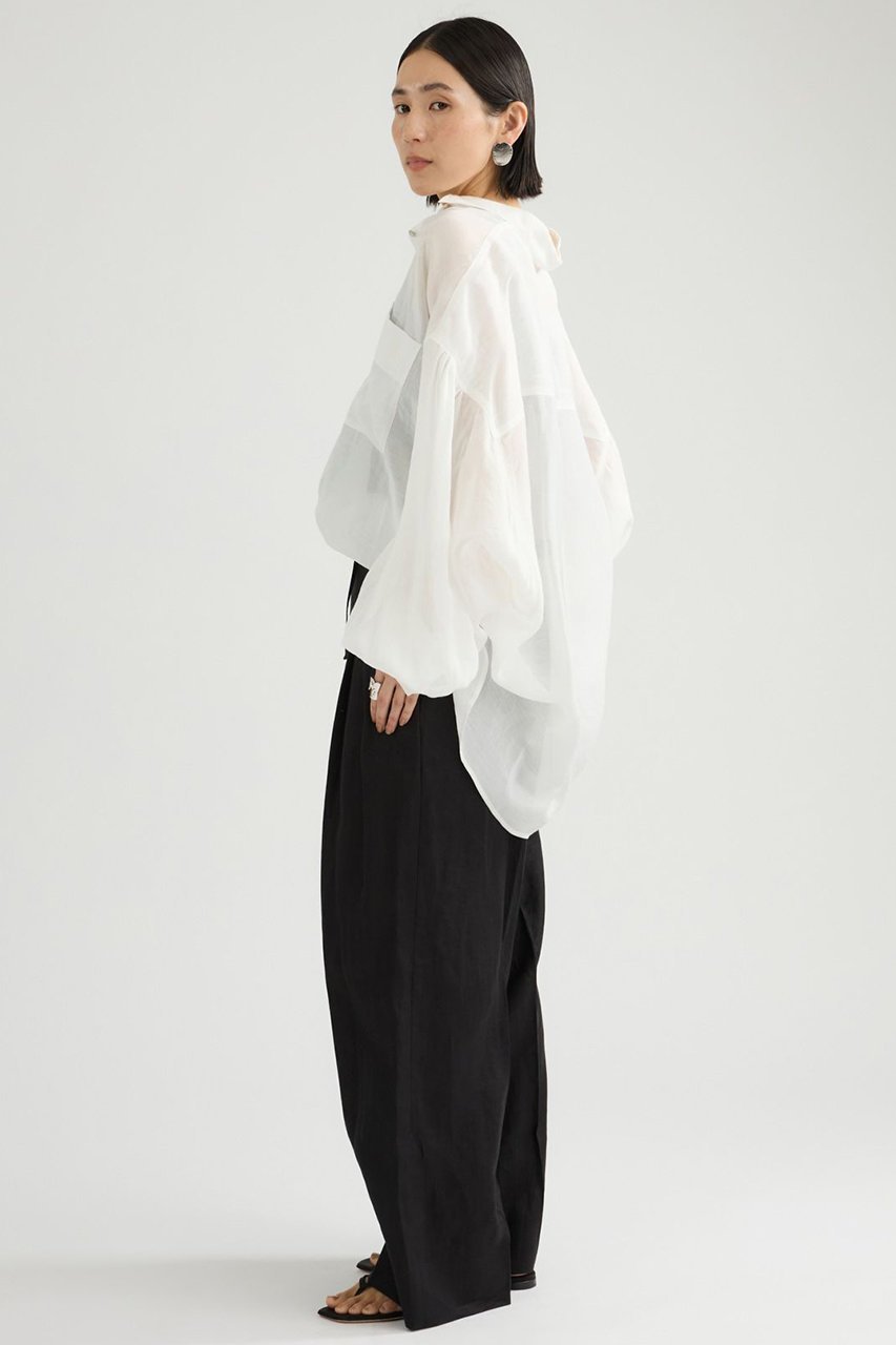 【カオス/Chaos】のランフォートブラウス 人気、トレンドファッション・服の通販 founy(ファニー) 　ファッション　Fashion　レディースファッション　Fashion for Women　トップス・カットソー　Cut & Sew Tops　シャツ・ブラウス・オフィスカジュアル　Elegant Blouses & Button-Ups　スリーブ　Sleeve, Long Sleeve / Short Sleeve　フォルム　Silhouette, Form　ロング　Long, Long-Length　新作・新入荷　New Arrivals / New In　other-6|ID: prp329100004910460 ipo3291000000036790173