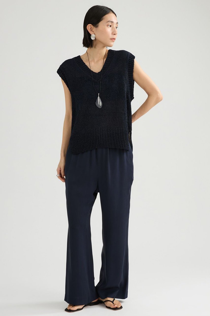 【カオス/Chaos】のフィラージニットベスト インテリア・キッズ・メンズ・レディースファッション・服の通販 founy(ファニー) 　ファッション　Fashion　レディースファッション　Fashion for Women　トップス・カットソー　Cut & Sew Tops　ニット　Knit Tops & Sweaters　ベスト&ジレ / 重ね着スタイル　Vests & Gilets　カジュアルプルオーバー・ニットトップス　Pullovers & Knit Tops / Casual Pullovers　カットソー　Cut and Sewn Top　スリット　Slit, Slit Detail　ベスト　Vest, Waistcoat　吸水　Absorbent, Quick-Dry　夏　Summer　新作・新入荷　New Arrivals / New In　ネイビー|ID: prp329100004910479 ipo3291000000036790339