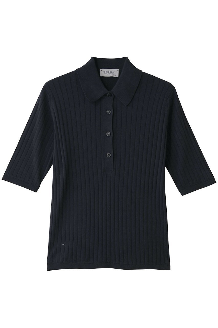 【マルティニーク/martinique】の【JOHN SMEDLEY】リブ編みニット インテリア・キッズ・メンズ・レディースファッション・服の通販 founy(ファニー) 　ファッション　Fashion　レディースファッション　Fashion for Women　トップス・カットソー　Cut & Sew Tops　ニット　Knit Tops & Sweaters　カジュアルプルオーバー・ニットトップス　Pullovers & Knit Tops / Casual Pullovers　なめらか　Smooth, Silky Texture　スマート　Smart, Elegant　リブニット　Rib Knit, Ribbed Knit　エレガント 上品　Elegant　新作・新入荷　New Arrivals / New In　ネイビー|ID: prp329100004910485 ipo3291000000036790380