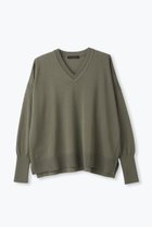 【レリル/lelill】のワイドVネックプルオーバー ダークグリーン|ID: prp329100004910486 ipo3291000000036790389