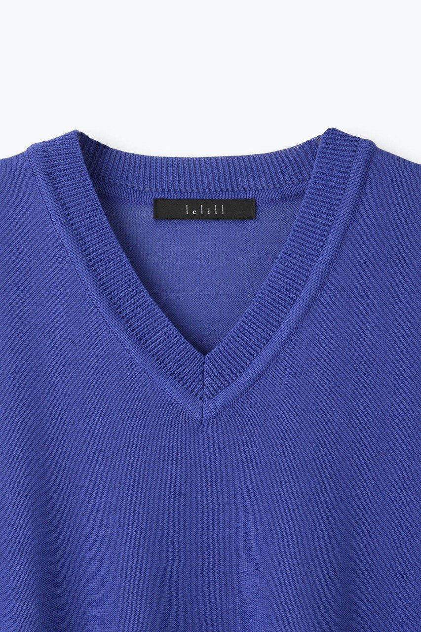 【レリル/lelill】のワイドVネックプルオーバー 人気、トレンドファッション・服の通販 founy(ファニー) 　ファッション　Fashion　レディースファッション　Fashion for Women　トップス・カットソー　Cut & Sew Tops　ニット　Knit Tops & Sweaters　カジュアルプルオーバー・ニットトップス　Pullovers & Knit Tops / Casual Pullovers　Vネックトップス　V-Neck Tops / V-Cut Neckline Shirts　ニットソー　Knit-Sewn, Cut & Sew Knit　ベーシック　Basic, Essential　リラックス　Relax, Relaxed Fit　ワイド　Wide, Wide Fit　夏　Summer　定番　Standard, Basic Item　抗菌　Antibacterial, Bacteria-Resistant　新作・新入荷　New Arrivals / New In　other-3|ID: prp329100004910486 ipo3291000000036790392