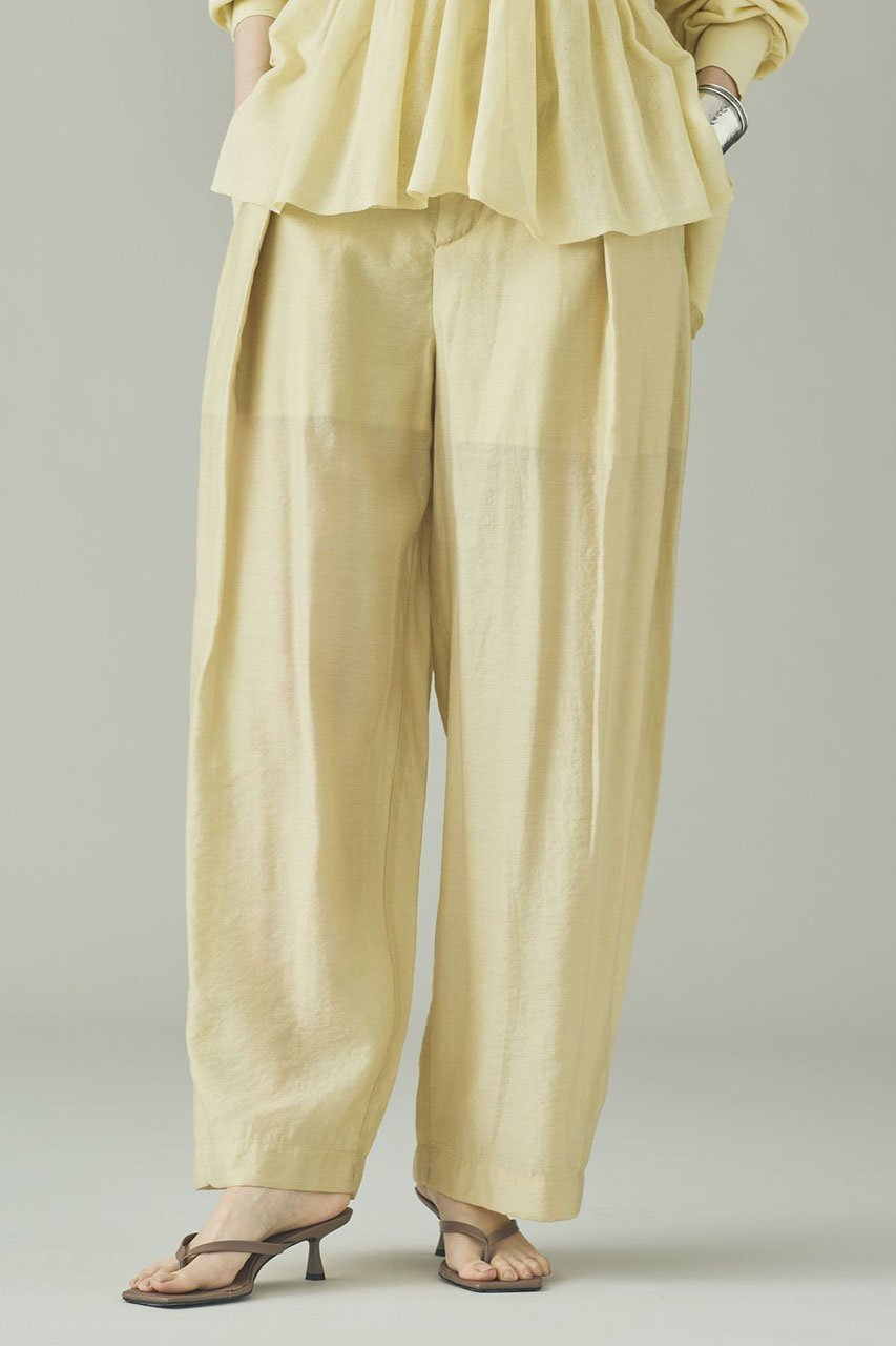 【カレンソロジー/Curensology】のシルクブレンドシアーパンツ インテリア・キッズ・メンズ・レディースファッション・服の通販 founy(ファニー) 　ファッション　Fashion　レディースファッション　Fashion for Women　パンツ　Pants & Trousers　オーガンジー　Organza Fabric　キュプラ　Cupro, Eco Fabric　シアー　Sheer, See-Through　シルク　Silk, 100% Silk　なめらか　Smooth, Silky Texture　ワイド　Wide, Wide Fit　夏　Summer　エレガント 上品　Elegant　新作・新入荷　New Arrivals / New In　クリーム|ID: prp329100004910492 ipo3291000000036790458