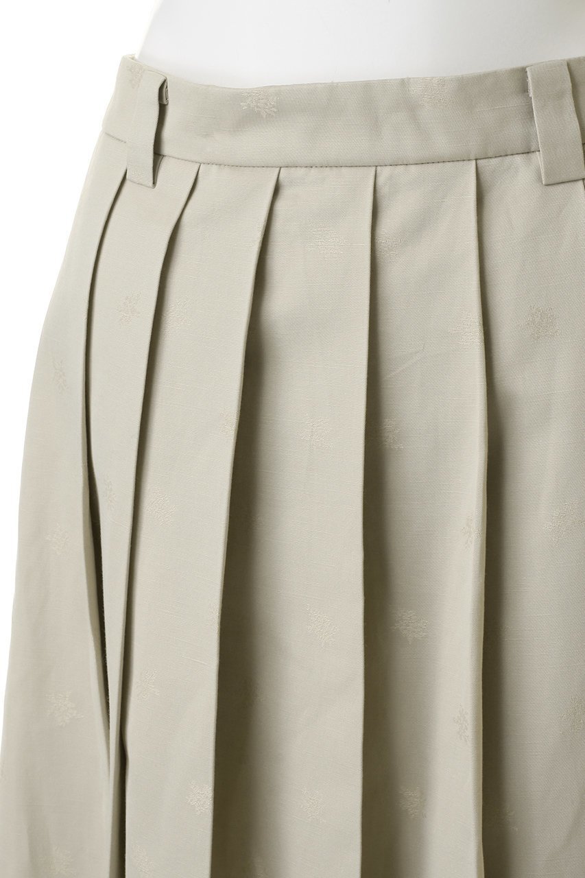 【エブール/ebure】のコットンリネンジャカード バックゴムトラペーズスカート 人気、トレンドファッション・服の通販 founy(ファニー) 　ファッション　Fashion　レディースファッション　Fashion for Women　スカート　Skirts　バッグ　Bags　おすすめ　Recommended / Our Picks　シルケット　Silket, Silky Cotton　ジャカード／ジャガード　Jacquard, Woven Pattern　プリーツ　Pleats, Pleated　エレガント 上品　Elegant　新作・新入荷　New Arrivals / New In　other-5|ID: prp329100004910497 ipo3291000000036790521