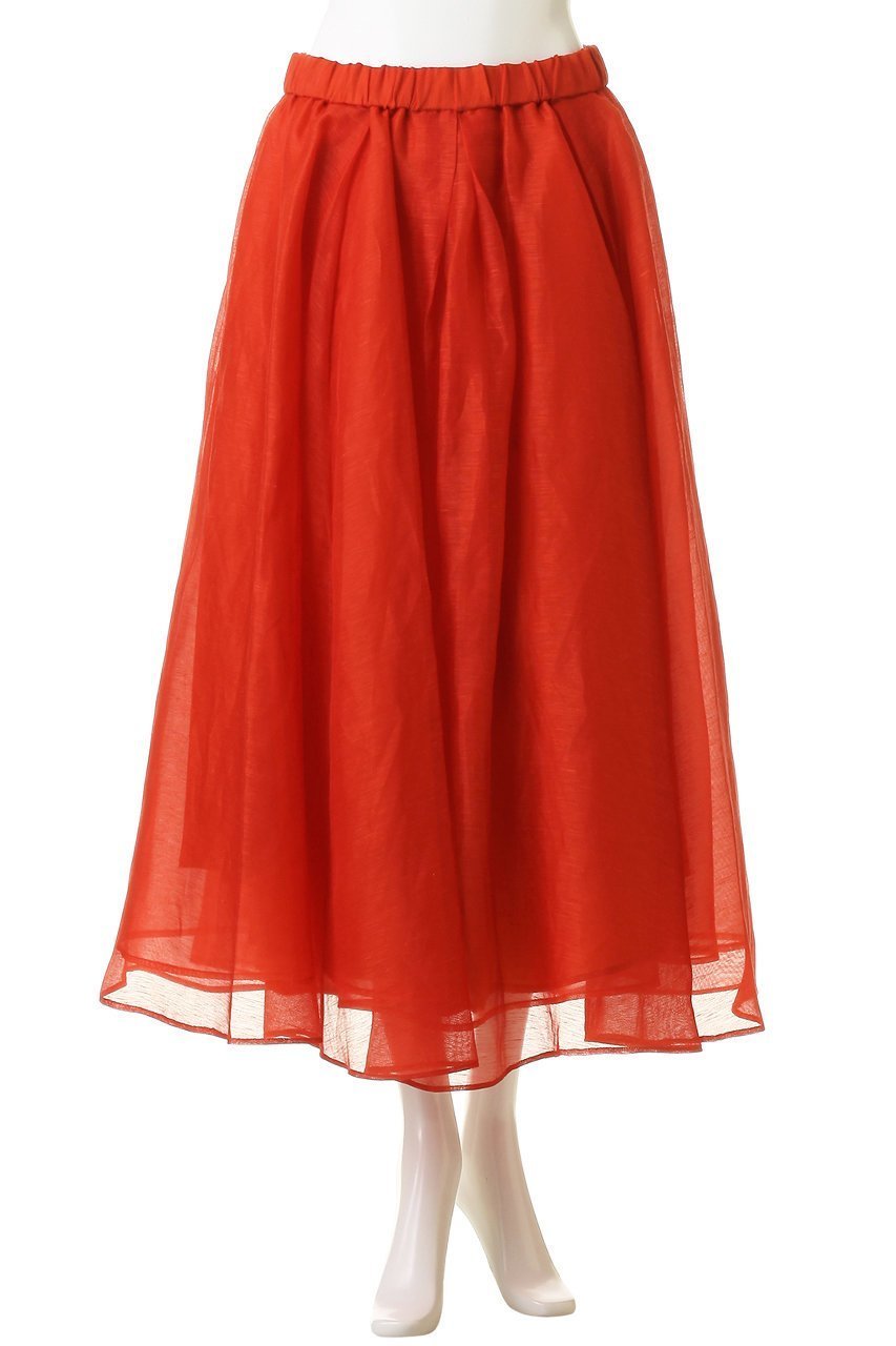 【エブール/ebure】のリネンシルクシアー オーガンジータックフレアスカート 人気、トレンドファッション・服の通販 founy(ファニー) 　ファッション　Fashion　レディースファッション　Fashion for Women　スカート　Skirts　Aライン・フレアスカート　A-Line & Flared Skirts　ロングスカート　Long Skirts / Maxi & Midi Skirts　エレガント 上品　Elegant　オーガンジー　Organza Fabric　シルク　Silk, 100% Silk　シンプル　Simple, Minimal　バランス　Balance, Style Balance　リネン　Linen, Linen Fabric　ロング　Long, Long-Length　新作・新入荷　New Arrivals / New In　other-2|ID: prp329100004910498 ipo3291000000036790525