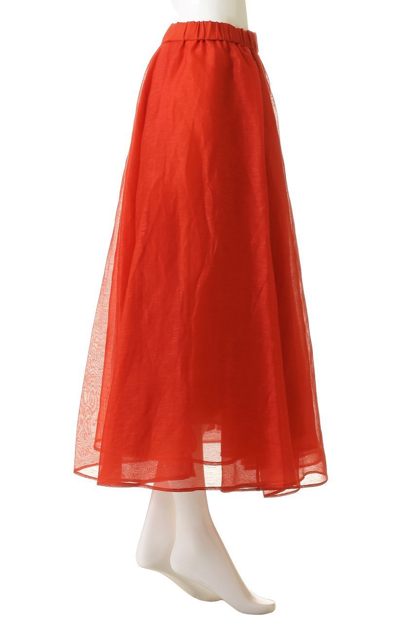 【エブール/ebure】のリネンシルクシアー オーガンジータックフレアスカート 人気、トレンドファッション・服の通販 founy(ファニー) 　ファッション　Fashion　レディースファッション　Fashion for Women　スカート　Skirts　Aライン・フレアスカート　A-Line & Flared Skirts　ロングスカート　Long Skirts / Maxi & Midi Skirts　エレガント 上品　Elegant　オーガンジー　Organza Fabric　シルク　Silk, 100% Silk　シンプル　Simple, Minimal　バランス　Balance, Style Balance　リネン　Linen, Linen Fabric　ロング　Long, Long-Length　新作・新入荷　New Arrivals / New In　other-3|ID: prp329100004910498 ipo3291000000036790526