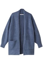 【プレインピープル/PLAIN PEOPLE】のアルパカナイロンミドル丈ニットカーディガン ブルー|ID: prp329100004910500 ipo3291000000036792469