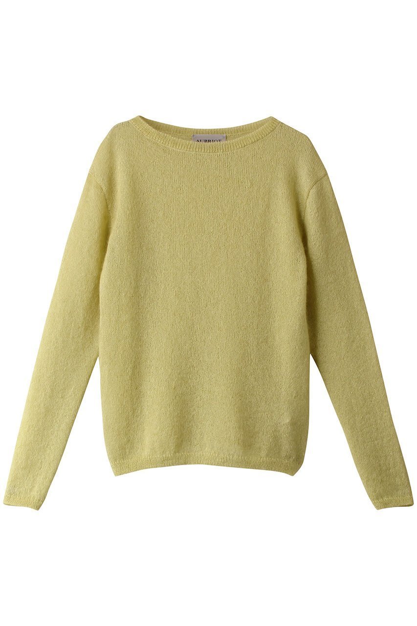 【オブリオ/AUBRIOT】のシルクキッドモヘヤ クルーネックセーター 人気、トレンドファッション・服の通販 founy(ファニー) 　ファッション　Fashion　レディースファッション　Fashion for Women　トップス・カットソー　Cut & Sew Tops　ニット　Knit Tops & Sweaters　カジュアルプルオーバー・ニットトップス　Pullovers & Knit Tops / Casual Pullovers　なめらか　Smooth, Silky Texture　シアー　Sheer, See-Through　シルク　Silk, 100% Silk　シンプル　Simple, Minimal　フィット　Fit, Slim Fit　ミックス　Mix, Mixed Style　リラックス　Relax, Relaxed Fit　エレガント 上品　Elegant　 other-1|ID: prp329100004910508 ipo3291000000036792569