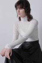 【ヒューエルミュージアム/hueLe Museum】の【hLM】シアーワイドリブタートルネック ホワイト|ID: prp329100004910511 ipo3291000000036792597