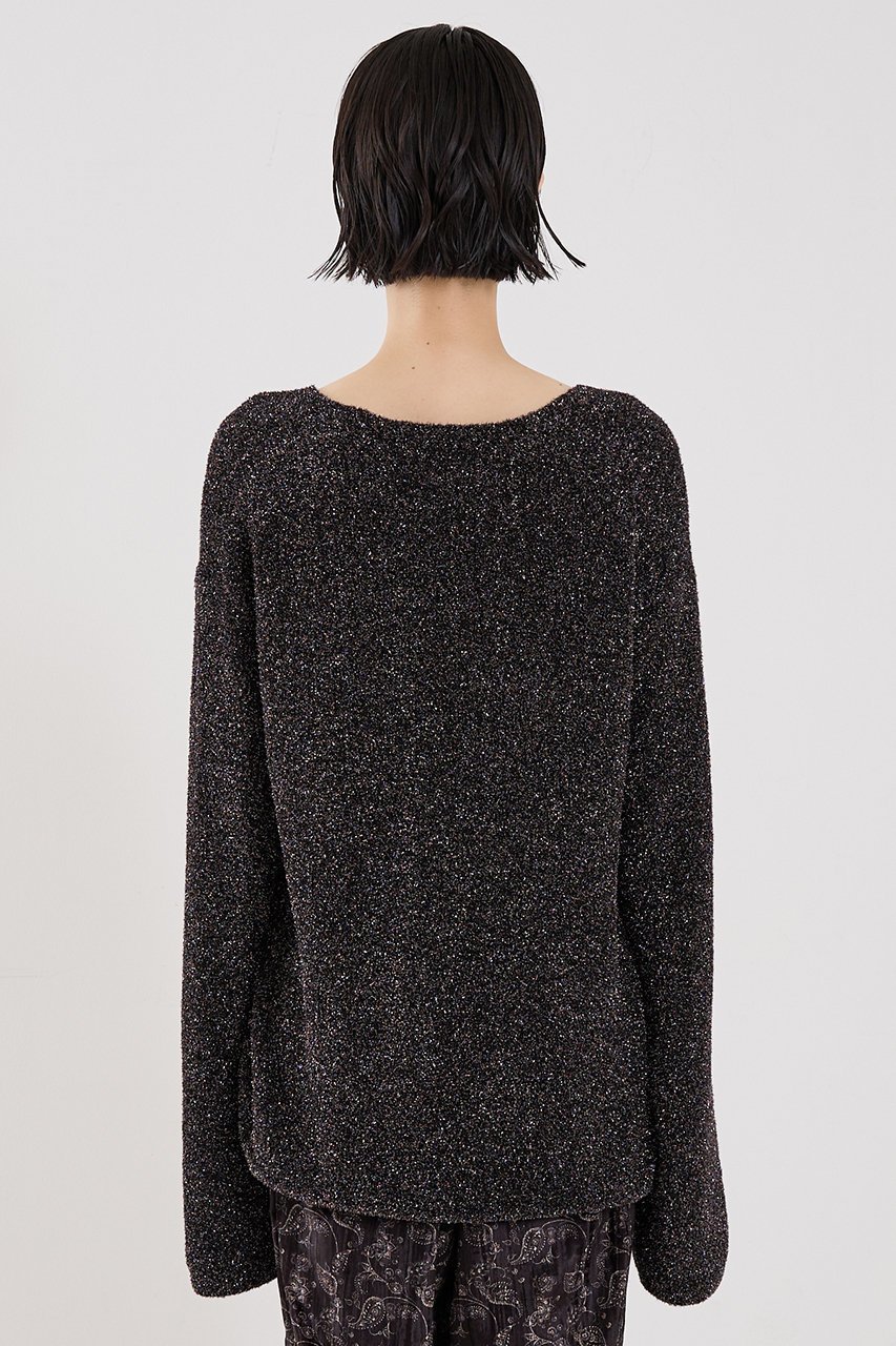 【ザ ストア バイ シー/THE STORE by C】の【COCUCA】ラメフェザーニット 人気、トレンドファッション・服の通販 founy(ファニー) 　ファッション　Fashion　レディースファッション　Fashion for Women　トップス・カットソー　Cut & Sew Tops　ニット　Knit Tops & Sweaters　カジュアルプルオーバー・ニットトップス　Pullovers & Knit Tops / Casual Pullovers　おすすめ　Recommended / Our Picks　インナー　Innerwear　ジャケット　Jacket, Outerwear　フェザー　Feather, Feather Detail　エレガント 上品　Elegant　other-7|ID: prp329100004910512 ipo3291000000036792625