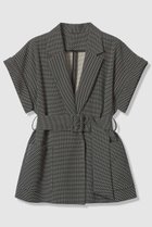 【アナイ/ANAYI】の【セットアップ対象商品】モノトーンドットジャガードベルテッド ジャケット ブラック|ID: prp329100004910513 ipo3291000000036792636