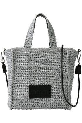 【ランバン オン ブルー/LANVIN en Bleu】 メタリック編み込みトートバッグ人気、トレンドファッション・服の通販 founy(ファニー) ファッション Fashion レディースファッション Fashion for Women バッグ Bags スマート Smart, Elegant フェイクレザー Faux Leather, PU Leather ポケット Pocket, Pocket Detail メタリック Metallic, Shiny Finish 手編み Hand-Knitted, Handmade Knit 財布 Wallet, Purse |ID:prp329100004910521